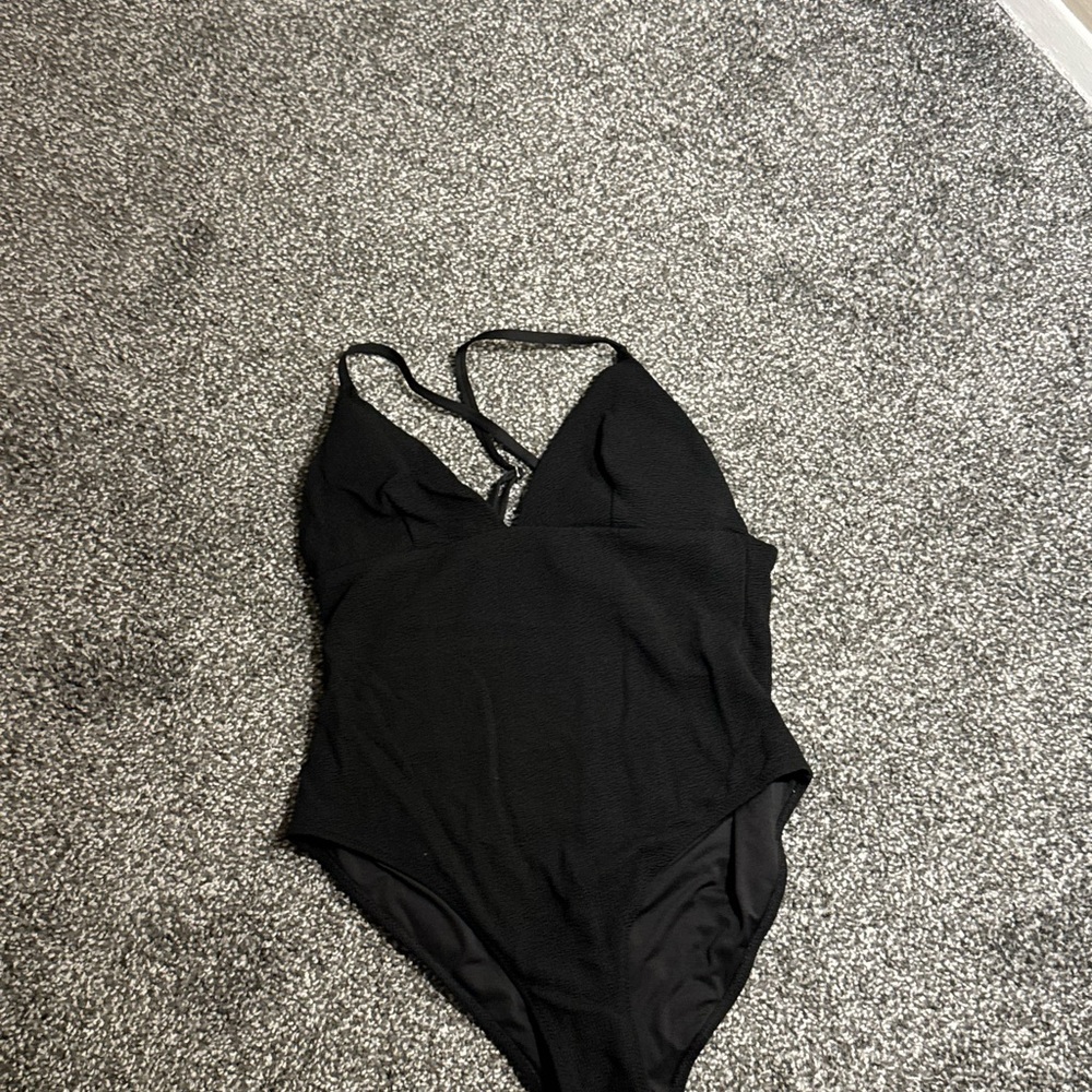Black One-Piece Swimsuit